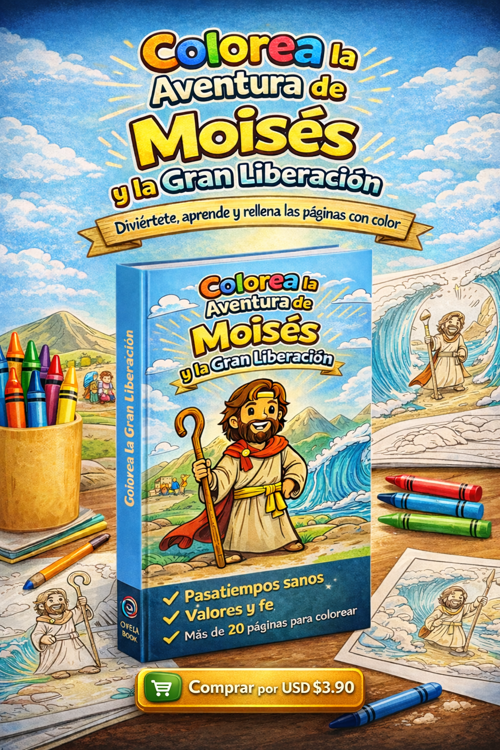 Moisés y La Gran Liberación + Herramienta Interactiva para Colorear